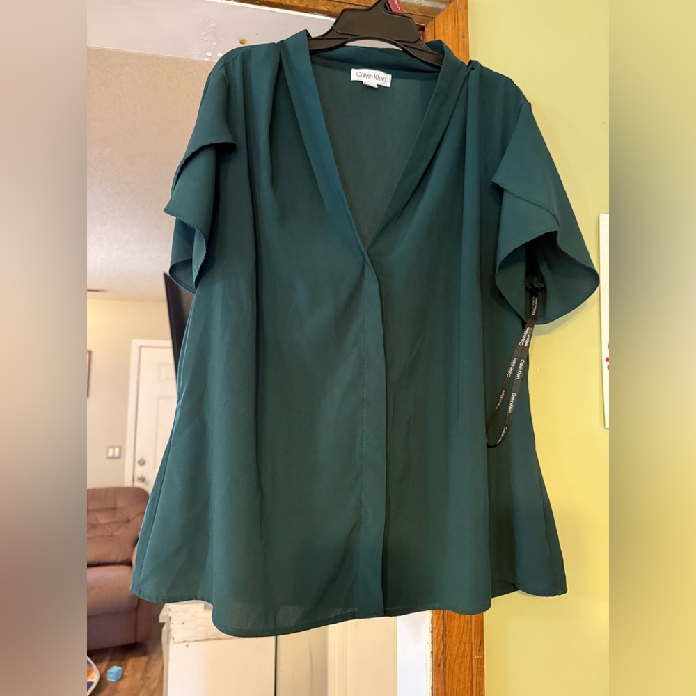 Calvin Klein Teal Women's Blouse